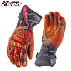 Five Fingers Gloves Motorcycle Heated Winter Waterproof Carbon Fibre Heating Snowmobile Touch Screen Battery Powered 230823