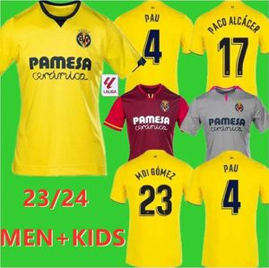 2023 2024 Villarreal CF Riquelme #8 Soccer Jerseys 23 24 100 -årsjubileum Guille Franco #99 PAU Retro Gerard Paco Alcacer Camiseta Dia