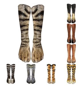 Funny Leopard Tiger Cotton Socks For Women Happy Animal Kawaii Unisex Socks Harajuku Cute Casual High Ankle Socks Female Party