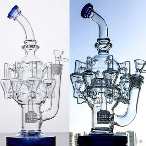 Stereo matryca perc szklany bong bong recycler rura wodna hakahs mocno rozproszone palące platformy RETER RETER RITE SHISHA RURE