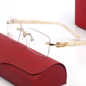 Rechteck Sonnenbrille für Männer polarisierte Sonnenbrille Frauen Klassische Retro Brille Mann kratzerds Brille Büffel Horn Holz Rahmen Transparente Linsenkartusgläser