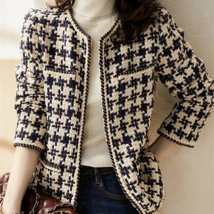 Män s hoodies tröjor landningsbanan fall elegant väv plädkvinnor blazer kausal tweed coat office damer kostym jacka utkläder 230822