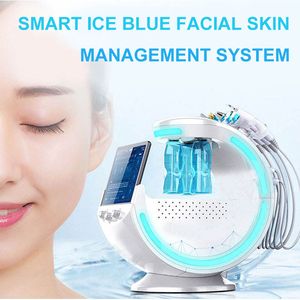 Venda quente 7 em 1 3d Magic Mirror Skin Analyzer ruga poros Sistema de gerenciamento de pele azul de gelo