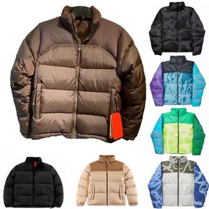 Herren braune Pufferjacke Down Jackets Parkas Designermantel Reißverschluss Schwarzer Kapuze Veste Womens Letter Print Winter Ski Kurzes äußereswea252p