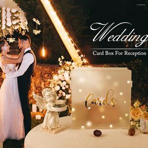 Party Decoration Ourwarm Wedding LED String Acrylic Card Box Wishing Well Receptions Frosted Anniversary Shower Birthday Decor