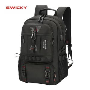 Torby szkolne Swicky męski wielofunkcyjny biznes Fashion Business Casual Travel Antitheft Waterproof 156 -calowe laptopa mężczyzn plecak dla chłopców torby szkolne 230823