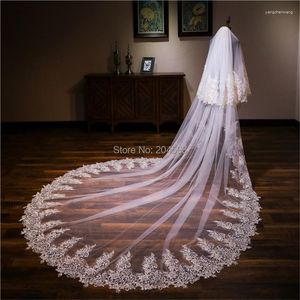 Bridal Veils Stunning Two-Layer Luxury Lace Wedding Veil 3 Meters Wide 4 Long With Comb AccessoriesJD2023