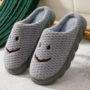 Hausschuhe warme Baumwolle für Männer Winter Home Kear-Resistant Nicht rutschfestes Innenrutschen Paar Frauen weiche Schuhe 44-45 s