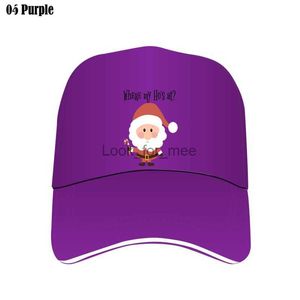 Impresso onde meu HO está no Natal Santa Bill Hats Men Hat Custom Cotton Bill Hats Visors Outdoor Mulheres Bill Hats HKD230823