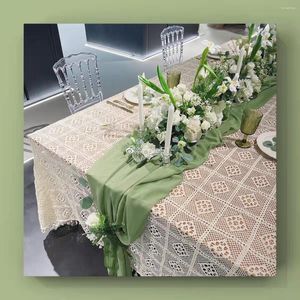 Party Supplies Soft Chiffon Table Cloth Cover Bridal Shower Decorated Tableware