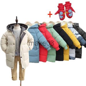 Down Coat Children Winter Warm Outerwear Hood Windproof Down Jackets Boys Girls Thicken Coats Parkas Teens Cotton Clothing Padded Jackets J230823