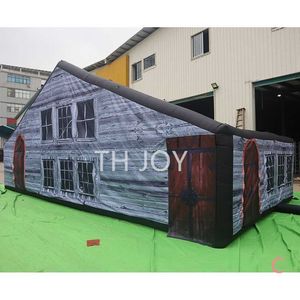free air ship to door Outdoor Activities customized 33ftLx16.5ftWx6.5ftH Halloween inflatable bouncy castle obstacle house inflatable maze Haunted House