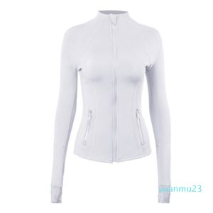 LU-2023 Gymjacka Definiera Yogajackor Top Sweatshirt Kvinna Nylon Slim Stand Collar Fitness Sport Running Workout Coat Yogas