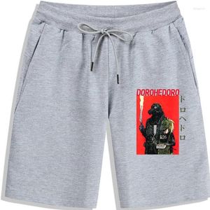 Män shorts japansk anime dorohedoro mönster kort ärm vår sommaren män/kvinnor ren bomull mode manlig loss lös