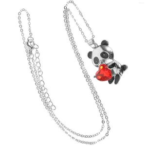 Colares pendentes Panda Colar Jewelry Chain Women Women Animal Lighy Miss personalizada