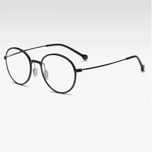 Солнцезащитные очки рамы моды классические очки рамки винтажные круглые оптические сплавы женщины/мужские очки компьютерные анти -синие миопийские очки J803