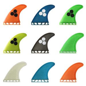 Аксессуары для каяка Tri Fin Set Single Tabs Fins S M L Surf Fins Surfboard Orange Yellow Blue Green с черным сотовым стекловолокном 230822