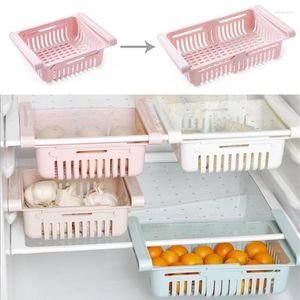 Storage Bottles Refrigerator Drawer Box Expandable Plastic Partition Fresh-keeping Kitchen Organizer Vegetable Fruit Egg Hanging Rack