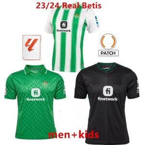 23/24 حقيقية Betis Soccer Jerseys Copa del Rey Final Away Joaquin B.Iglesias Camiseta de Futbol Juanmi Estadio La Fourth Third 2023 2024 SPECITION 4th Kids Hover