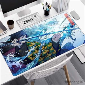 Mouse cuscinetti da polso domone slayer cuscinetto da gioco mouse cuscinetto tastiera tastiera tastiera per pc accessori protezione protettore tappetini mousepad anime cuscinetti r230823