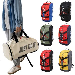 Açık Torbalar Ayakkabı ile büyük kapasiteli spor çantası seyahat sırt çantası erkekler için sırt çantası kadınlar spor fitness çanta ayarlanabilir omuz askısı 230822
