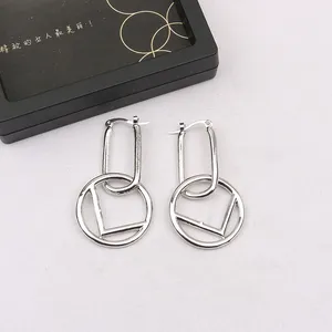 8352 New Cross border Designer Fashion Sweet Gold and Silver Earrings Exaggerate Cool Style Earrings 925 Silver Pop