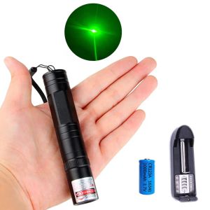 Tactical Laser Grade Green Pointer Starker Stiftlaser Lazer Taschenlampe leistungsstarke Funkeln mit Batteriezz
