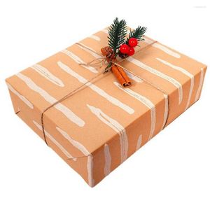 Present Wrap Kraft Papers miljövänliga utsökta tryckpappar för fester Holidays Festival Supplies