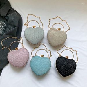 Evening Bags Tide Fashion Sense Women Chain Crossbody Mini Small Bag Handbag Tote Peach Heart Niche Design Women's Luxury