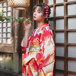 Abbigliamento etnico Kimono Yukata Donne giapponese abito tradizionale Kimonos Costume Geisha Cosplay Female Obi FF2349