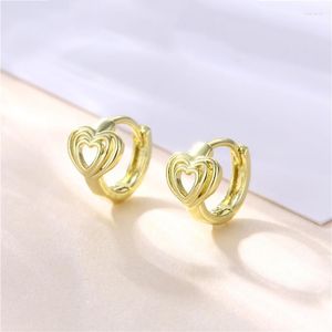 Orecchini per borchie Design semplice Gold Color Heart Heart Drop for Women Brand Fashion Cuffing Piercing Dangle Earring Regalo