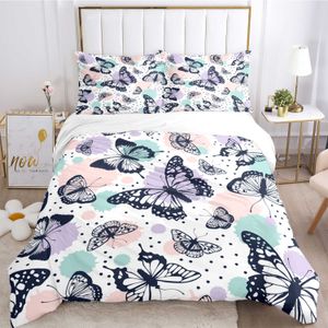 Bedding sets Butterfly Print Bedding Adults for Beds Quilt Cover case Size Bedding Set