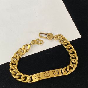luxury designer bracelet charm gift unisex hip hop women mens bracelets 16cm 18cm 20cm trendy Cuban chain stainless steel cuff bangle couple jewelry