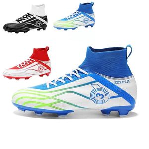 Sicherheitsschuhe Mann Fußball Jugend Fußball Stollen TFFG High Top Starke Grip Sport Training Lauf Sneaker Größe 3148 230822