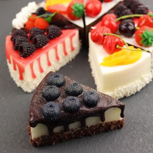 Kwiaty dekoracyjne sztuczne ciasto owocowe deser deserowy Model pokarmowe podpory symulacja krój fałszywe lody