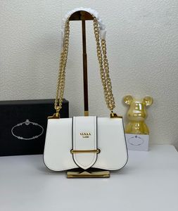 New collection Chain Bag 20cm insert buckle purse Luxury Designer Square Handbag Leather women's Messenger Bag Crossbody Handbag 1BA184 concave shape