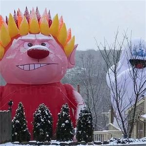 Utomhusspel Anpassad julkaraktär Decor Uppblåsbar snö Miser/Heat Miser Balloon med LED -lampor för din jul