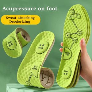 Shoe Parts Accessories Acupressure on Foot Insoles For Shoes Breathable Deodorant Sport for Medical Man Women Comfortable Running Sole 230823