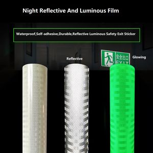 124cmx45.7m Paintable White Highlight Micro Prism Reflective Noctilucent EGP Sprayable Film Reflector Sticker