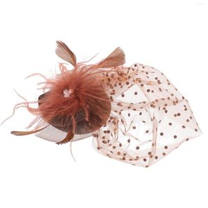 Bandanas kadın büyüleyici fascinators headgear saç aksesuarları gelini örgü şapka ziyafeti