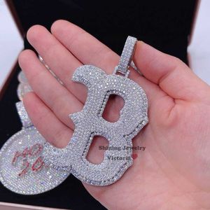 Rapper Jewelry Initial Letter Name Chain Hip Hop Iced Out VVS Moissanite Diamond Custom Made Jewelry