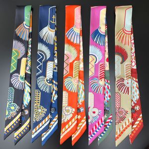 Rayon Gorgeous Epaulet Silk Scarf Silk Long Bag Ribbon Scarf Ribbon New Thin Narrow All-Match Decorative Hair Band Wholesale