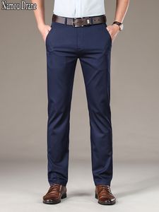 Men's Pants Summer Soft Lyocell Fabric Suit Thin Business Office Straight Classic Formal Trousers Male Plus Size 35 4042 230822
