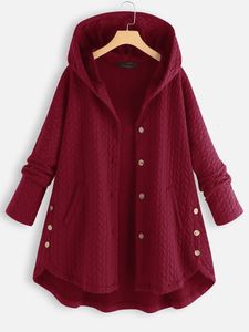 Женская шерстяная смеси модная хлопчатобумажная куртка с капюшоном средней длины теплая и утолщенная ретро -поездка на зимнюю верхнюю крышку 230822