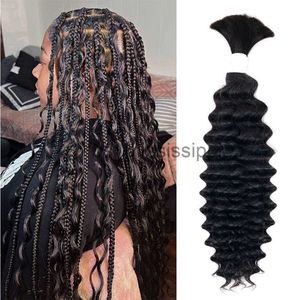 Synthetic Wigs Brazilian Water Wave Bulk Human Hair For Braiding 1PcsLot Tight Curly No Weft Bulk Hair Bundles Full To Bottom x0823