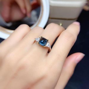 Anéis de casamento S925 Silver Fashion Tower Color Treasure Ring Engagement