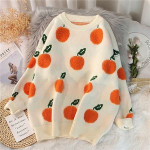 Women's Sweaters Winter Spring Female O-Neck Loose Cartoon Casual Pullovers Korean Style Women Retro Elegant Street Jumpers Warm Sweaters 230822