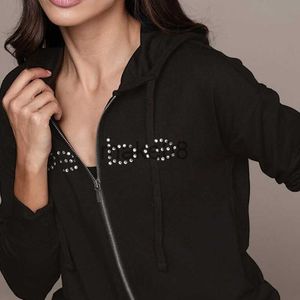 Mens hoodies tröjor y2k jacka höstmode bebe blinging korta hoody kvinnor avslappnad långärmad zip lady skörd tops kappa ytterkläder varsity jacka j230823