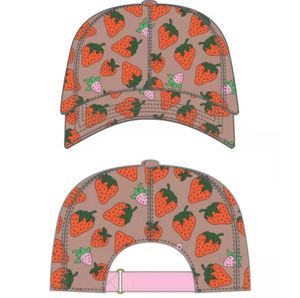High quality strawberry baseball caps man's cotton cactus classic letter Ball summer women sun hats outdoor adjustable Snapback girl's cute visor