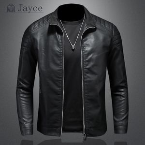 Herrgravrockar M-5XL herrstående krage Jacke Motorcykelkläder Fashion Trend Personlig läder Mänmjacka 230822